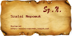 Szalai Nepomuk névjegykártya